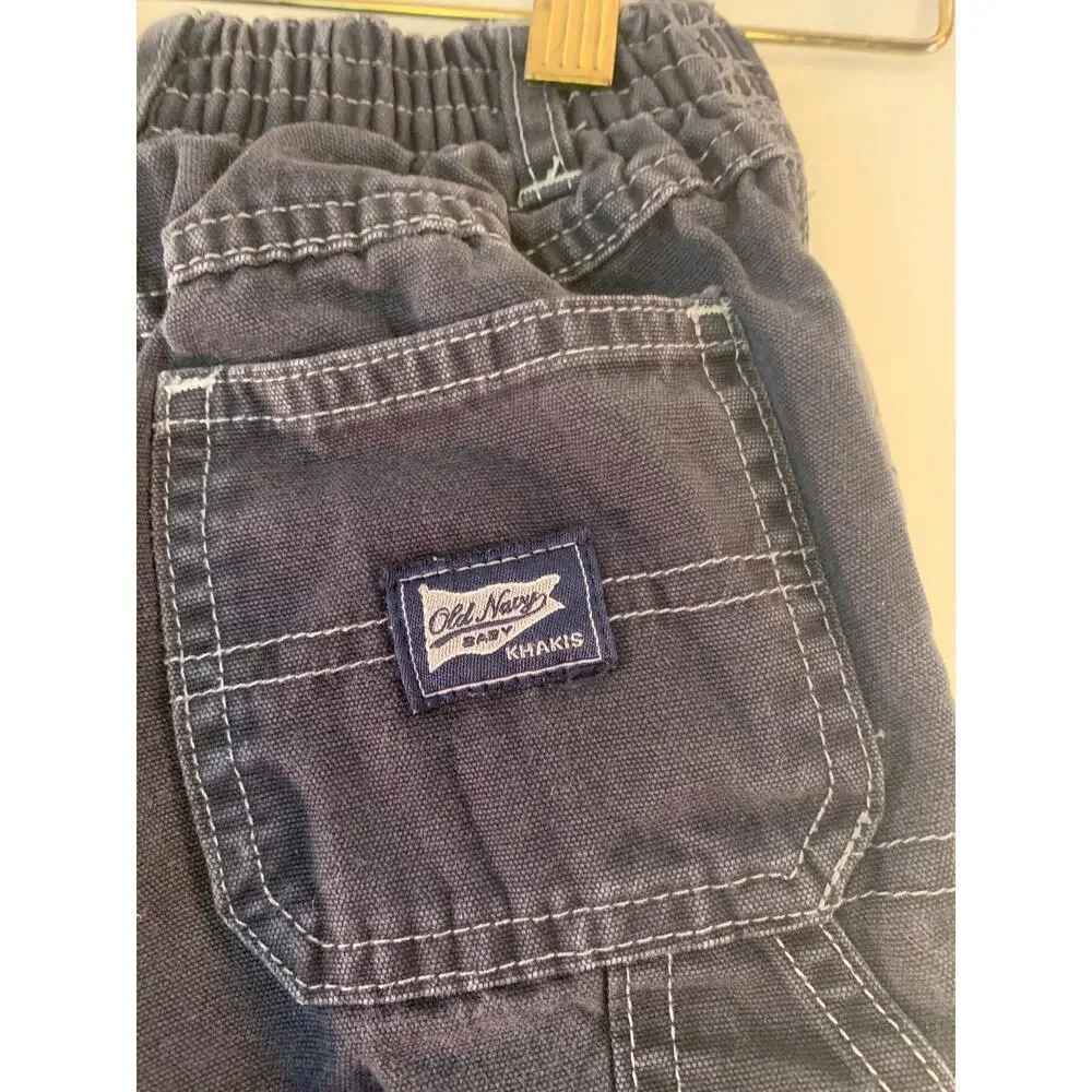 OLD NAVY Boy’s Carpenter Khaki Flannel Lined Pants / Size: 12-18 Months